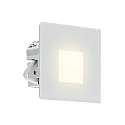 Molto Luce wall recessed luminaire WALL 68R GLASS square IP20, white dimmable