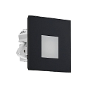 Molto Luce wall recessed luminaire WALL 68R GLASS square IP20, black dimmable