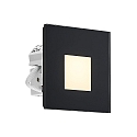 Molto Luce wall recessed luminaire WALL 68R GLASS square IP20, black dimmable