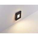 Molto Luce wall recessed luminaire WALL 68R GLASS square IP20, black dimmable