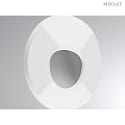 Molto Luce wall recessed luminaire WALL 68R SINA round IP20, white dimmable