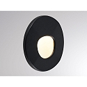 wall recessed luminaire WALL 68R SINA round IP20, black dimmable