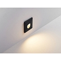 Molto Luce wall recessed luminaire WALL 68R SINA square IP20, black dimmable