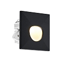 Molto Luce wall recessed luminaire WALL 68R SINA square IP20, black dimmable