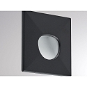 Molto Luce wall recessed luminaire WALL 68R SINA square IP20, black dimmable