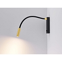 Molto Luce LED Wandaufbauleuchte AROK W Lesespot, 7W, 2700/3000K, schwarz/gold