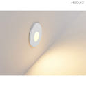 Molto Luce Lampada da incasso a parete WALL 68R rotondo IP44, bianco dimmerabile
