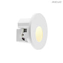 Molto Luce Lampada da incasso a parete WALL 68R rotondo IP44, bianco dimmerabile