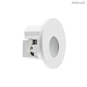 Molto Luce Lampada da incasso a parete WALL 68R rotondo IP44, bianco dimmerabile