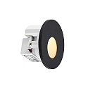 Molto Luce wall recessed luminaire WALL 68R round IP44, black dimmable