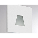 Molto Luce wall recessed luminaire WALL 68R square IP44, white dimmable