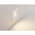 Molto Luce wall recessed luminaire WALL 68R square IP44, white dimmable