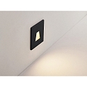 Molto Luce wall recessed luminaire WALL 68R square IP44, black dimmable