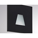 Molto Luce wall recessed luminaire WALL 68R square IP44, black dimmable
