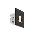 Molto Luce wall recessed luminaire WALL 68R square IP44, black dimmable