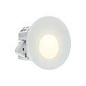 Molto Luce wall recessed luminaire WALL 68R GLASS round IP44, white dimmable