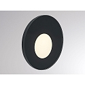 wall recessed luminaire WALL 68R GLASS round IP44, black dimmable