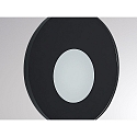 Molto Luce wall recessed luminaire WALL 68R GLASS round IP44, black dimmable