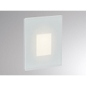 wall recessed luminaire WALL 68R GLASS square IP44, white dimmable