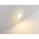 Molto Luce wall recessed luminaire WALL 68R GLASS square IP44, white dimmable