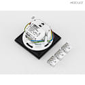 Molto Luce Lampada da incasso a parete WALL 68R GLASS angolare IP44, nero dimmerabile