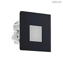 Molto Luce Lampada da incasso a parete WALL 68R GLASS angolare IP44, nero dimmerabile
