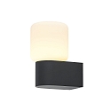 Molto Luce Wandleuchte LANU FLAT W, G9, Glas wei� / Rosette schwarz