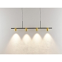 Molto Luce LED Pendelleuchte NUUN SD, 4-flammig, 23W, 2700/3000K, DALI dimmbar, schwarz / gold