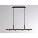 Molto Luce LED Pendelleuchte NUUN SD, 4-flammig, 23W, 2700/3000K, DALI dimmbar, schwarz / gold