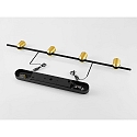 Molto Luce LED Pendelleuchte NUUN SD, 4-flammig, 23W, 2700/3000K, DALI dimmbar, schwarz / gold