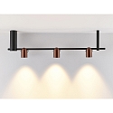 Molto Luce LED Pendelleuchte NUUN SD, 3-flammig, 18W, 2700/3000K, DALI dimmbar, schwarz / kaffee