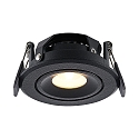 Molto Luce LED Einbaustrahler AGON FLAT RD, rund, 55�, 5W, 2700K, schwarz