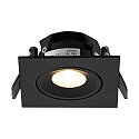 Molto Luce LED Einbaustrahler AGON FLAT SQ, eckig, 55�, 5W, 3000K, schwarz