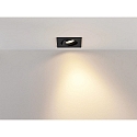 Molto Luce LED Einbaustrahler AGON FLAT SQ, eckig, 55�, 5W, 3000K, schwarz