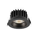Molto Luce LED Deckeneinbaustrahler CHICCO ROUND, rund, 7W, 2700K, schwarz matt
