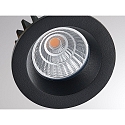 Molto Luce LED Deckeneinbaustrahler CHICCO ROUND, rund, 7W, 2700K, schwarz matt
