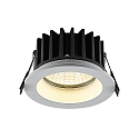 Molto Luce LED Deckeneinbaustrahler CHICCO ROUND, rund, 7W, 3000K, silber matt