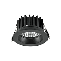 Molto Luce LED Deckeneinbaustrahler CHICCO ROUND, rund, 7W, 3000K, schwarz matt