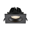 Molto Luce LED Einbaustrahler KALIO SQUARE R, eckig, 38�, 9W, 3000K, schwarz