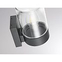 Molto Luce Outdoor Wandleuchte WILLIAM W, E27, anthrazit / Glas klar