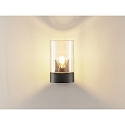 Molto Luce Outdoor Wandleuchte WILLIAM W, E27, anthrazit / Glas klar