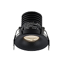 Molto Luce LED Einbaustrahler IVY ROUND, rund, 20�, 7W, 3000K, schwarz matt