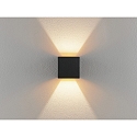 Molto Luce LED Outdoor Wandleuchte NEXT, 7,5W, 3000K, schwarz / gold matt