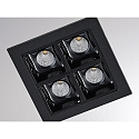Molto Luce LED Deckeneinbauleuchte LIRO R, eckig, 10�, 6W, 2700K, schwarz matt