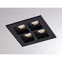 Molto Luce LED Deckeneinbauleuchte LIRO R, eckig, 10�, 6W, 2700K, schwarz matt