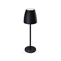 Lampada da tavolo a batteria TAVOLA su / gi, dimmerabile IP54, Nero, Bianco opaco dimmerabile