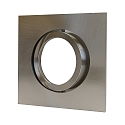 Recessed ring DECOCLIC, angular, IP20, opening  6.8cm, 230V / 12 V, swiveling, incl. GU10- and GU5.3 socket, brushed iron