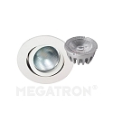 Recessed ring set DECOCLIC dim2warm, round, opening  6.8cm, incl. socket + MM76742, white