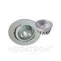 Recessed ring set DECOCLIC dim2warm, round, opening  6.8cm, incl. socket + MM76742, silver
