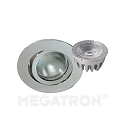Recessed ring set DECOCLIC dim2warm, round, opening  6.8cm, incl. socket + MM76742, brushed iron